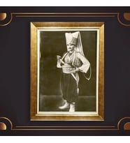 Altın Varaklı Çerçeveli Paspartulu Atatürk Tablo z4975 (Gold)