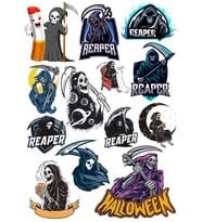 Cellat ve Hallowen Sticker Set 13 Parça Telefon, Tablet, Defter, Laptop Sticker