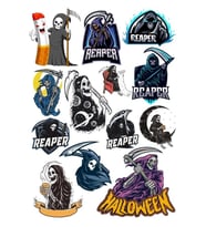 Cellat ve Hallowen Sticker Set 13 Parça Telefon, Tablet, Defter, Laptop Sticker