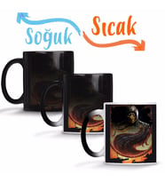 Scorpion Mortal Kombat Game Sihirli Kupa Bardak Porselen