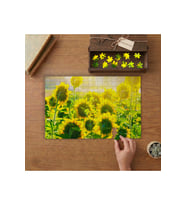 Ayçiçeği Günebakan Tarlası Tasarımı 240 parça Ahşap Puzzle Ahşap Kutuda MP07468