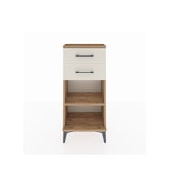 Arges Komodin Tek Raflı 2 Çekmeceli 44x30x96 Çam-Aytaşı