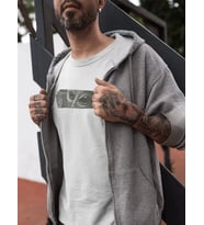 Unisex Bisiklet Yaka Baskılı Oversize T-Shirt - Beyaz