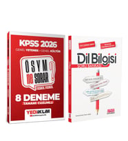 Yediiklim 2026 KPSS ÖSYM NE SORAR GY GK Tamamı Çözümlü Fasikül 8 Deneme ve AKM Dil Bilgisi Soru Bankası Seti 2 Kitap