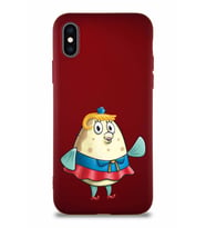 Apple iPhone X Soft Premier Kapak Bayan Puff Tasarımlı Silikon Kılıf - Mürdüm (Şeffaf)