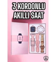 Northcity Akıllı Saat AMOLED Ekran 3 Kordonlu - Sesli Görüşme ve Hediyeli Aksesuar