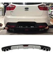 Kia Rio Gri Difüzör 4 Krom Egzoz Görünümlü Difizör Arka Ek Body Kit 2012 - 2017