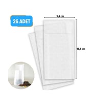 26 Adet Pratik Kullan At Çay,Bitki Çayı,Filtre Kahve Demleme Poşeti Süzgeci (5343)