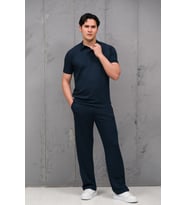 Regular Fit Likralı Kendinden Çizgili Yarım Baggy Pantolonlu T-shirt Takım