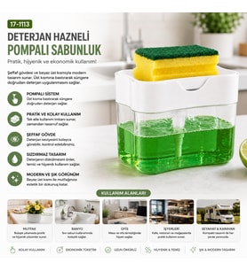 SÜNGER HEDİYELİ DETERJAN HAZNELİ POMPALI SÜNGERMATİK (5690)