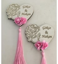 Kişiye Özel Ahşap Magnet Hatıra (Bej)