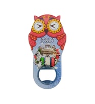 İtalya Temalı Baykuş Magnet Kapak Açacak (Karışık)
