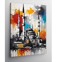 Kanvas Tablo Renkli Fon Cami