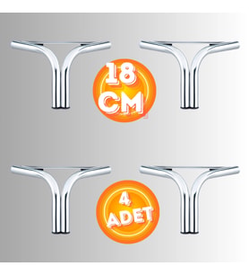 18 CM METAL MAGNOLİA KOLTUK AYAĞI MOBİLYA AYAĞI ÜNİTE AYAĞI KONSOL AYAĞI PUF BERJER AYAĞI (4 ADET)