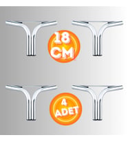 18 CM METAL MAGNOLİA KOLTUK AYAĞI MOBİLYA AYAĞI ÜNİTE AYAĞI KONSOL AYAĞI PUF BERJER AYAĞI (4 ADET)