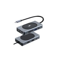 Winex 9in1 USB Type-C Hub Port Adaptör 4K HDMI USB Ethernet PD Girişli 15W Kablosuz Şarj