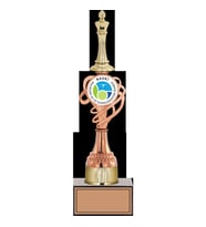 ODAK KUPA - Figürlü Kupalar - Satranç Figürlü Kupalar FG-036 C - 34 cm