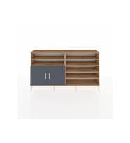 Arges Konsol 7 Raflı 2 Kapaklı 176x30x99 Çam-Antrasit/Çam