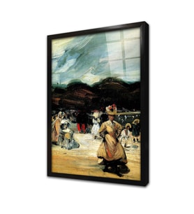 İn The Luxembourg By Glackens Çerçeveli Cam Tablo