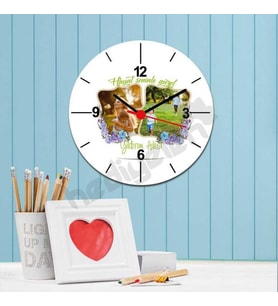 Hayat Seninle Fotoğraf Baskılı Duvar Saati