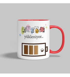Enerji Yükleniyor Yazılı Kupa Bardak