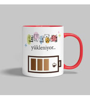 Enerji Yükleniyor Yazılı Kupa Bardak