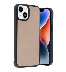 Apple İphone 15 Kılıf Aras Deri Kapak - Pudra