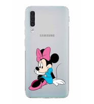 Samsung Galaxy A30s  Kamera Korumalı  Kapak Minnie Mouse Tasarımlı  Şeffaf Kılıf