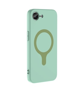 iPhone 17E Kılıf M-Safe Şarj Özellikli Aris Silikon Kılıf Turkuaz