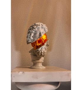 Dekoratif ' Insight Unveiled ' Heykeli Büst Beyaz Heykel Boy 25cm