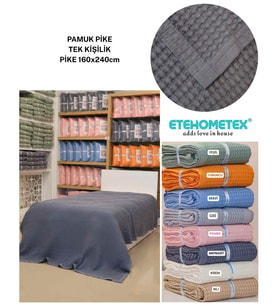 ETEHOMETEX HAVUZLU PİKE TEK KİŞİLİK 160X240CM