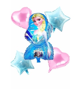 5 Adet Elsa Anna Frozen Karlar Ülkesi Kraliçesi Folyo Balon Seti