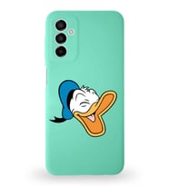 Samsung Galaxy M13 Uyumlu Lansman Kılıf Altı Kapalı İçi Kadife  Donald Duck-E Tasarımlı  Kapak (Şeffaf)