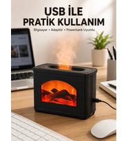 Aromaterapi Difüzör Ultrasonik Sessiz Nemlendirici USB Destekli