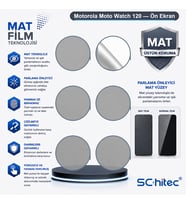 SChitec Motorola Moto Watch 120 Uyumlu Ön Yüzey Mat Hidrojel Ekran Koruyucu