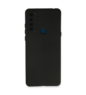 TCL 20 SE Kılıf First Silikon - Siyah