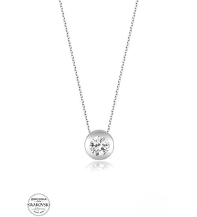 SWAROVSKİ TAŞLI  CRYSTAL 925 AYAR GÜMÜŞ KOLYE