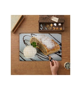 Strudel Turta ve Dondurma - Tatlı Tasarımı 240 parça Ahşap Puzzle Ahşap Kutuda MP02727