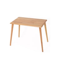 Fawdecor Dikdörtgen Masif Doğal Tekli, 2'li, 3'lü Zigon Sehpa Set, Modern Masif Yan Sehpa (Meşe)