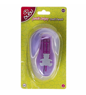 BU-BU ŞEKİLLİ EVA VE KAĞIT DELGEÇ  AYICIK 3/2  KOD:BUBU-DE0003