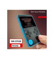 Plentiful Retro Klasik 500 Oyun 2.4 inç Renkli LCD Ekran 6.5mm Slim Kasa Taşınabilir El Atarisi