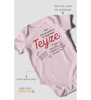 Bizi Çekemeyenlere Ne Diyorduk Teyze Baskılı Bebek Zıbını – Çıtçıtlı Body  %100 Pamuk Kısa Kol (Bebek Pembesi)