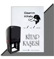 Kişiye Özel Kızgın Ördek 1 Tarihli Otomatik Kitap Kaşesi (Siyah)
