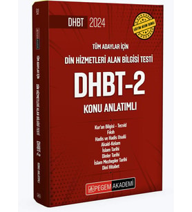 2024 Din Hizmetleri Alan Bilgisi Testi DHBT 2 Konu Anlatımlı Pegem Yayınları