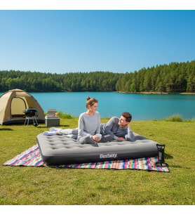 Bestway Ultra Queen 2 Kişilik Şişme Yatak + El Pompası Hediyeli 191x137x22cm 671GZ BW143