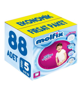 Molfix Külot Bebek Bezi Beden:5 (12-17KG) Junior 88 Adet Ekonomik Fırsat Pk