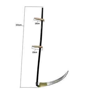 Komple Tırpan - Metal Saplı 6 Parça Set - Ahşap Elcik 70 Cm