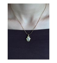 Gold Vintage Taşlı Kolye Kadın Çelik (Altın)