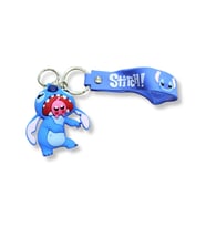 Stitch v2 Premium 3D Figürlü Mavi Bilek Kayışlı Anahtarlık - 1 ADET