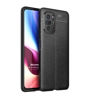 Microsonic Xiaomi Mi 11i Kılıf Deri Dokulu Silikon Siyah